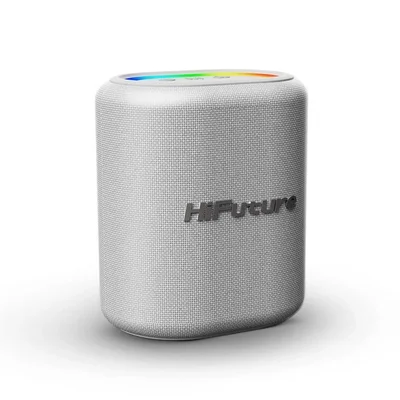 Тонколона HiFuture Vocalist100 Silver Bluetooth 5.3, 20W, караоке, 2 безжични микрофона, 4000mAh батерия, RGB осветление