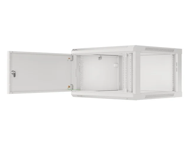 Lanberg rack cabinet 19" wall-mount 6U/600x600 for self-assembly with metal door grey (flat pack)