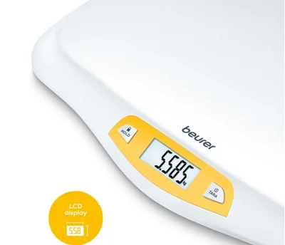Бебешка везна Beurer BY 80, 20 кг, LCD дисплей, функция задържане