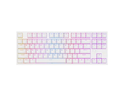 Геймърска клавиатура Genesis Thor 404 TKL White RGB US Layout Yellow Switch