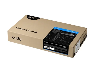 Cudy GS1024E 24-Port Gigabit Rackmount Light Managed Switch, 24 Gigabit RJ45 Ports, 19-inch Rack-mountable Steel Case