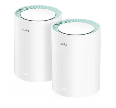 Cudy M1300 (2-Pack) AC1200 Wi-Fi Gigabit Mesh Solution 867Mbps at 5GHz + 300Mbps at 2.4GHz