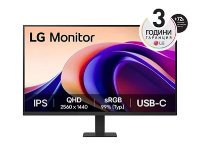 Монитор LG 27U631A-B 27" QHD IPS 100Hz 5ms LED Anti-Glare HDR10 черен