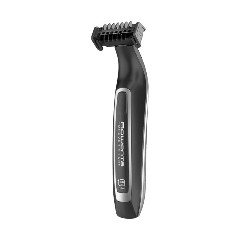 Тример за брада Rowenta Forever Sharp TN6000F5, водоустойчив, самонаточващи се остриета, 3 в 1, 120 мин автономност, черен