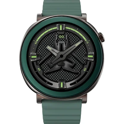 HiFuture Aurora Dark Green, 1.43" AMOLED,  466*466, Powered by Dual Core & Syntra AI, Bluetooth Call, IP68  Waterproof, 24/7 True Heart Rate & Blood Oxygen Sensor, Up to 10 days daily use, Magnetic Strap