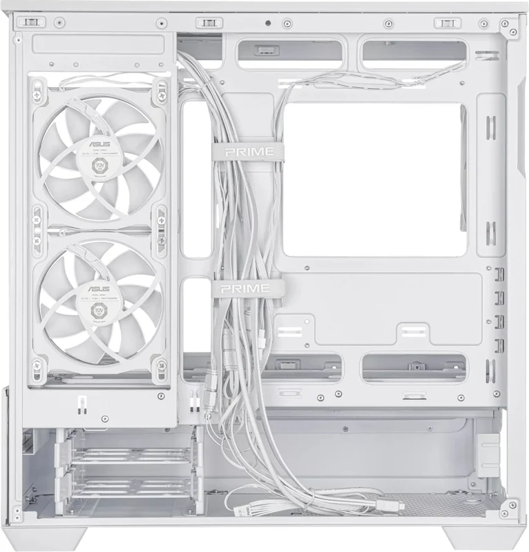 Кутия за компютър ASUS Prime AP202 TG, Micro Tower, Бял