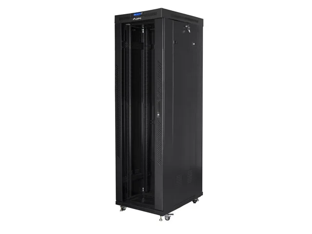 Lanberg rack cabinet 19" free-standing 42U/600x1000 (flat pack) with glass door lcd black v2