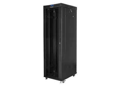 Lanberg rack cabinet 19" free-standing 42U/600x1000 (flat pack) with glass door lcd black v2