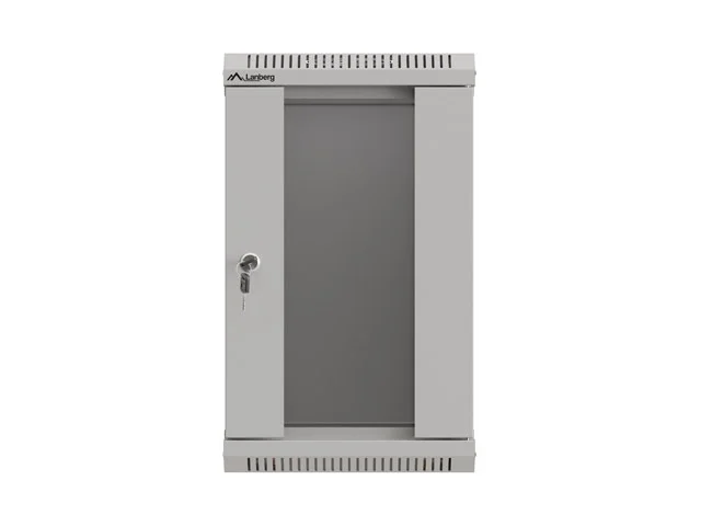Lanberg rack cabinet 10" wall-mount 9U/300x300 (flat pack) with glass door grey