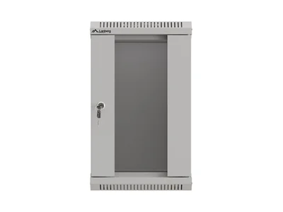 Lanberg rack cabinet 10" wall-mount 9U/300x300 (flat pack) with glass door grey