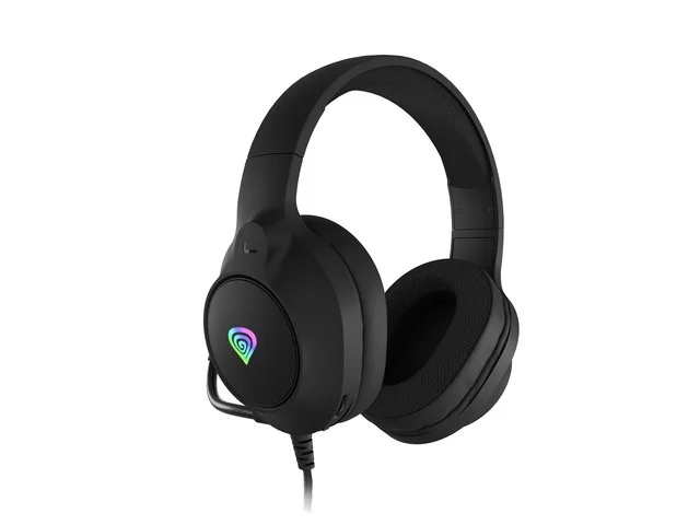 Геймърски слушалки Genesis Neon 213 с микрофон, RGB подсветка, черен