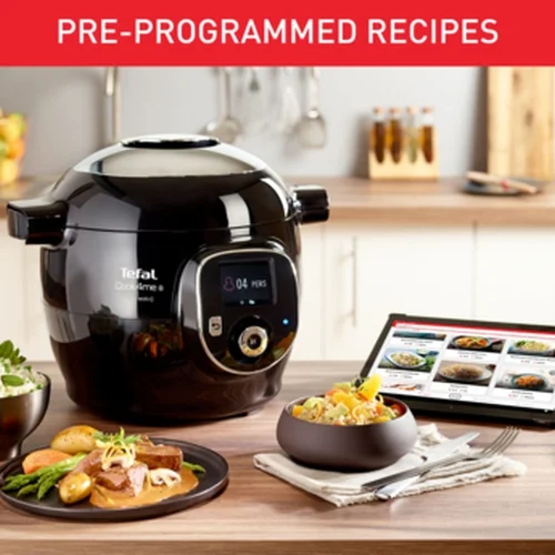 Мултикукър Tefal Cook4me Connect CY855830, 6L, 150 български рецепти, черен
