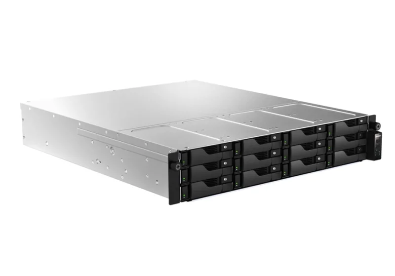 Asustor AS7212RDX, 2U 12-bay NAS, AMD Ryze 7 Pro 7745 Octa-Core 3.8GHz (up to 5.3GHz), 16GB ECC DDR5-4800 UDIMM (Max. 192GB),12 x SATA3 6Gb/s; 3.5"/2.5" HDD/SSD,1x M.2 NVMe slot (PCIe Gen5 x4), 2x GLAN 2x 10GLAN (10G/1G), Redundant 550W, Rail Kit, Black