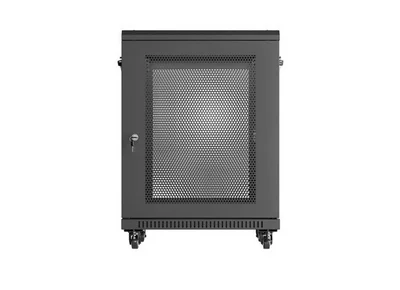 Lanberg rack cabinet 19" free-standing 15U/600X600 (FLAT PACK) with mesh door black