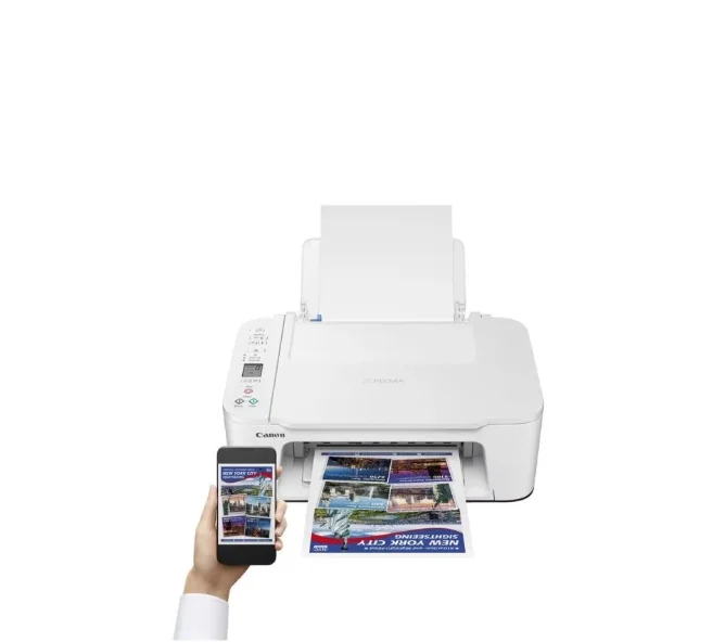 Мастилоструйно мултифункционално устройство Canon PIXMA TS3751i, Бяло