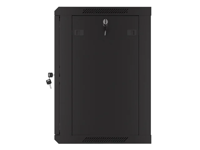 Lanberg rack cabinet 19" wall-mount 12U/600x450 with perforated door black (flat pack)