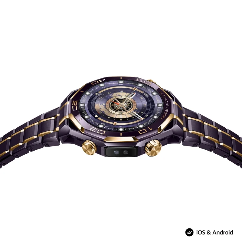 Huawei  Watch Ultimate Design Royal Gold, Long-B69, Purple ceramic bezel with 18K gold