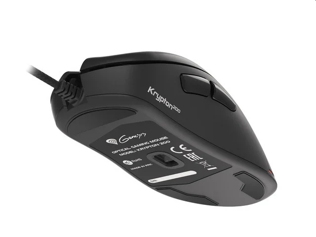 Геймърска мишка Genesis Krypton 200 Silent, 6400 DPI, оптичен сензор, програмируеми бутони, черна