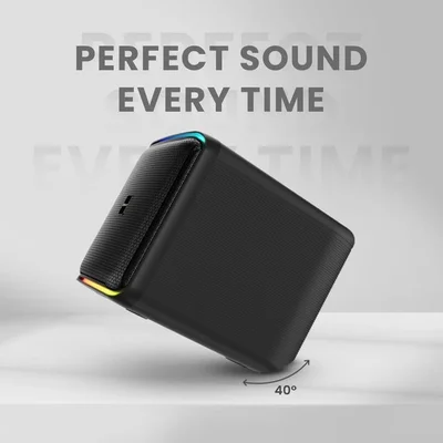 Тонколона HiFuture Event Horizon Black 3-лентова, 100W, Bluetooth 5.3, DynaBoost бас, DC12V, Karaoke, Dancing Light, до 8 часа, TWS Mode