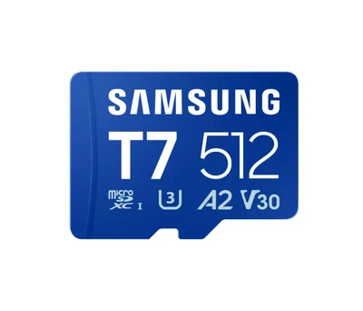 Samsung 512GB micro SD Card T7 UHS-I Transfer Speed up to 170MB/s Class 10 U3 V30 A2