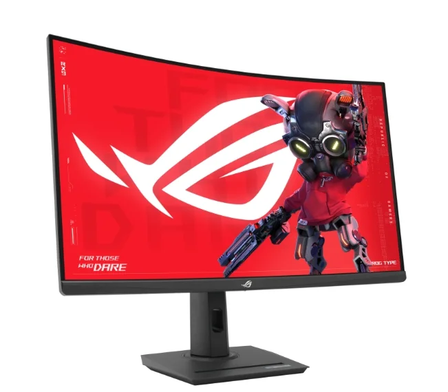Asus ROG Strix XG32WCS Gaming Monitor  32'', 2560x1440, Curved, 180Hz (Above 144Hz), 1ms (GTG), Fast VA, Extreme Low Motion Blur Sync, USB Type-C, FreeSync, DisplayWidget Center, tripod socket, HDR, Black