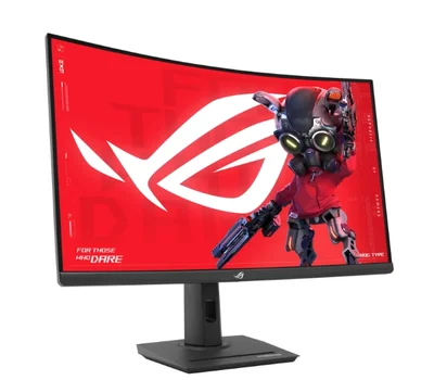 Asus ROG Strix XG32WCS Gaming Monitor  32'', 2560x1440, Curved, 180Hz (Above 144Hz), 1ms (GTG), Fast VA, Extreme Low Motion Blur Sync, USB Type-C, FreeSync, DisplayWidget Center, tripod socket, HDR, Black