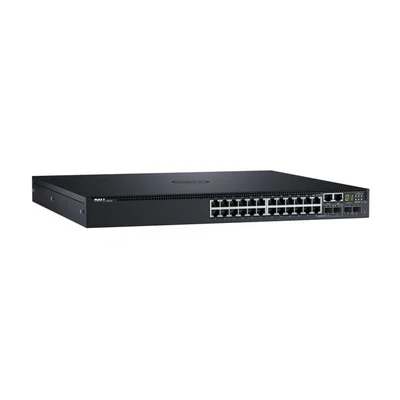 Dell Networking S3124, L3, 24x 1GbE, 2xCombo, 2x 10GbE SFP+ fixed ports, Stacking, IO to PSU airflow, 1x AC PSU, DNS3124T STOCK Smart Value, 210-AIMQ