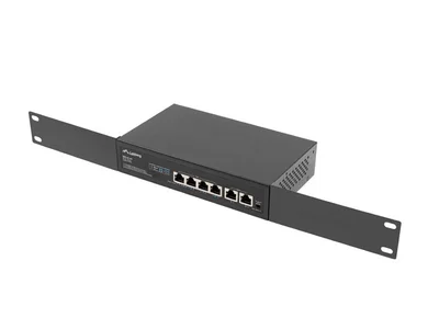 Суич Lanberg 6 порта 4x 100BASE-T PoE+/2x 100BASE-TX без управление за рак монтаж 10"/19" Fast Ethernet 60W