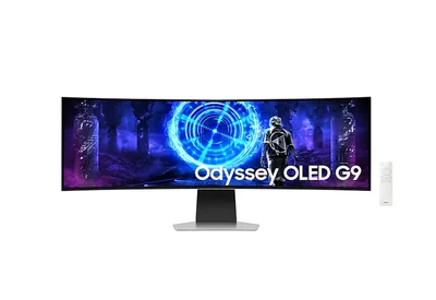 Samsung LS49DG950, 49" CURVED Odyssey G9 OLED, 1000R, 240Hz, 32:9, 5120 x 1440, 250 cd/m2, Display Port, HDMI, Micro HDMI, USB Hub, Silver