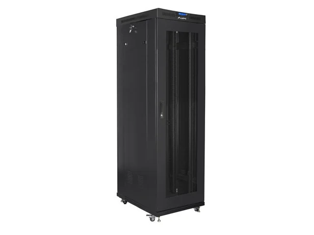 Lanberg rack cabinet 19" free-standing 42U/600x1000 (flat pack) with mesh door lcd black v2