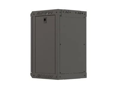 Lanberg rack cabinet 10" wall-mount 9U/300x300 (flat pack) with glass door black