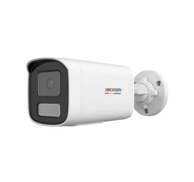 HikVision 4 MP ColorVu 3.0 Fixed Bullet Network Camera, 2.8 mm, F1.0, IR, White Light up to 50m, H.265+, IP67, built-in microphone, 12Vdc/PoE 7.68W
