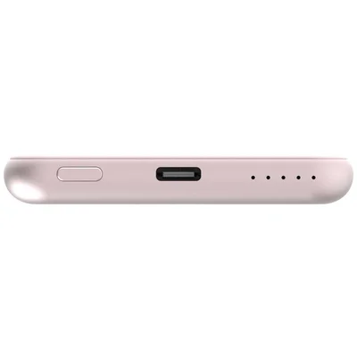 Външна батерия Verbatim MCP-5PK 5000mAh, USB-C PD 20W, магнитно безжично зареждане 15W, Pink