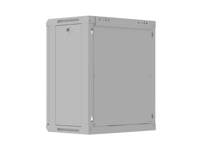 Lanberg Rack Cabinet, 19" wall-mount 12U/540x350 (flat pack) with glass door, Grey
