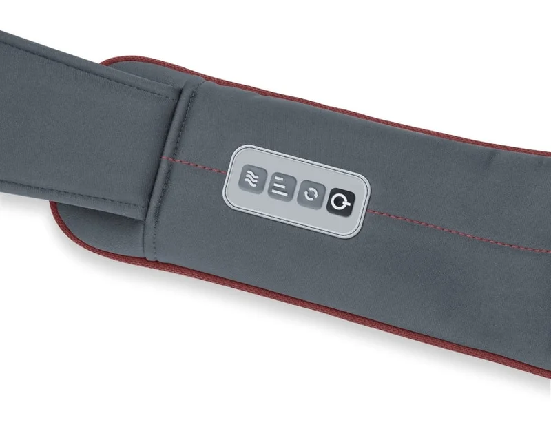 Масажор Beurer MG 151 3D Shiatsu за рамене, врат, гръб и крака, 8 въртящи се шиацу глави, функция топлина, 3 степени, автоматично изключване, сива