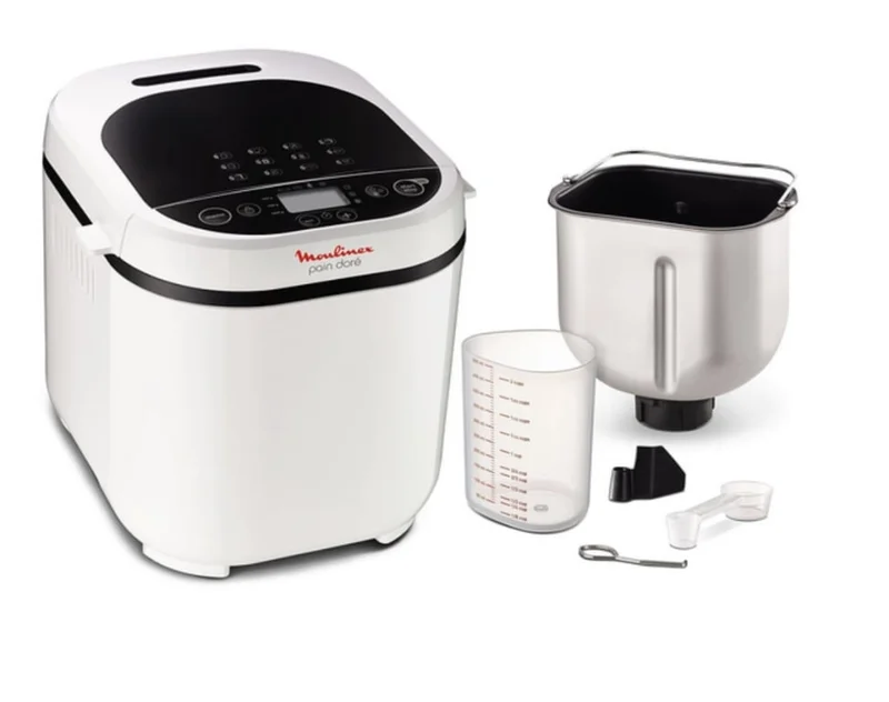 Tefal PF210138, Pain Dore, Breadmaker, 500/750/1 kg, 12 automatic programs, 720W, 3 Levels of crust roasting, LCD display, delayed start, white