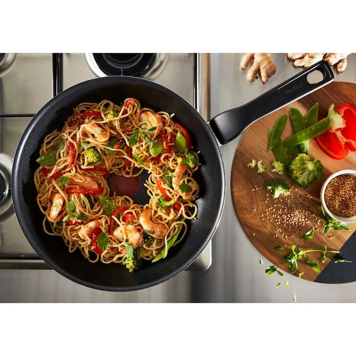 Уок тиган Tefal C3841953 Opium XL Intense 28 см, Thermo-Spot, индукция, черен