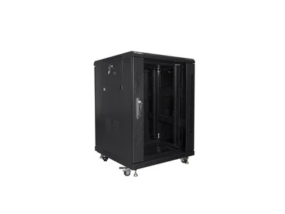 Lanberg rack cabinet 19" free-standing 15U/600x600 (flat pack) black