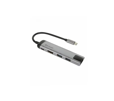Verbatim USB-C Multiport Hub USB 3.1 Gen1/USB 3.0 x2/HDMI/RJ45