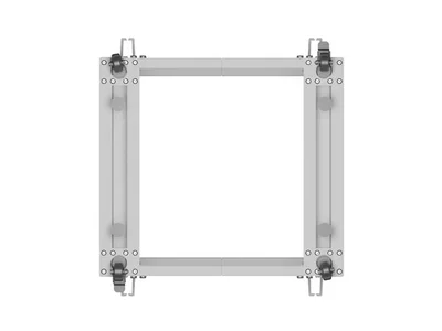 Lanberg open rack 19" 12U 600x600-1100 adjustable, grey