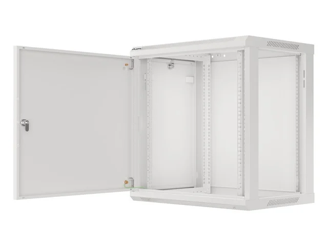 Lanberg rack cabinet 19" wall-mount 12U/600x450 for self-assembly with metal door grey (flat pack)