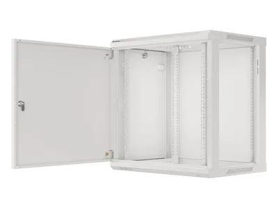 Lanberg rack cabinet 19" wall-mount 12U/600x450 for self-assembly with metal door grey (flat pack)