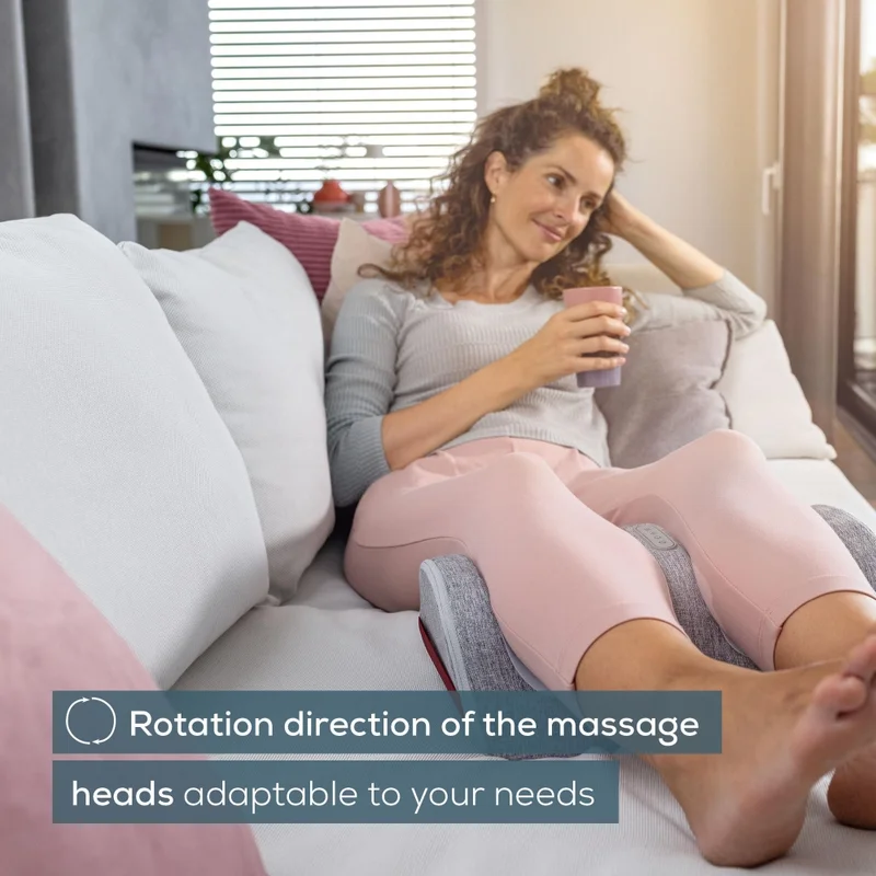 Beurer FM 42 Foot and calf massager; 2-in-1: Foot and calf massager; Soothing Shiatsu foot massage; Optional heat function; up to EU shoe size 48; 3 intensity levels