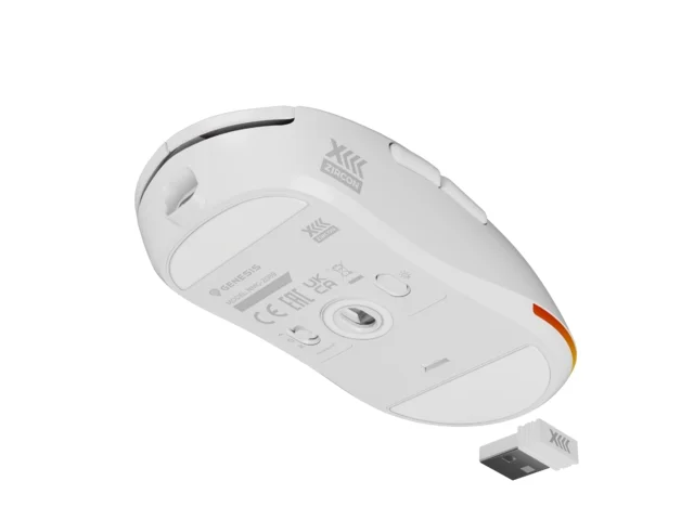 Геймърска мишка Genesis Zircon XIII Wireless 26000 DPI, бяла