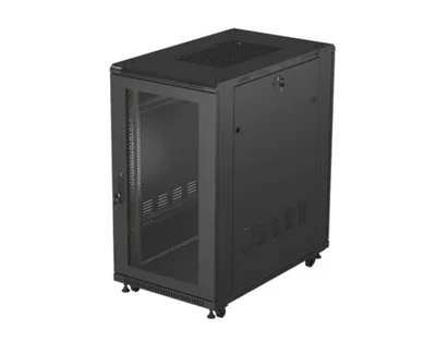 Lanberg Rack Cabinet 19" Free-Standing 22U/600X1000 (FlAT Pack) With Mesh Door Black
