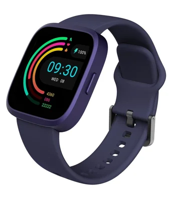 HiFuture Edge Purple, 1.72" HD Display, Powered by Dual Core, Aerospace-Grade Ultra Light Aluminum Frame, Bluetooth Call, 3D User Interface, 1ATM Waterproof, 24/7 True Heart Rate & Blood Oxygen Sensor, 100+ Sports Mode, Up to 7 days daily use