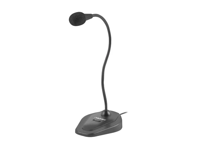 Микрофон NATEC Giraffe 2, динамичен, всенасочен, Mini Jack, 1.80 m, черен