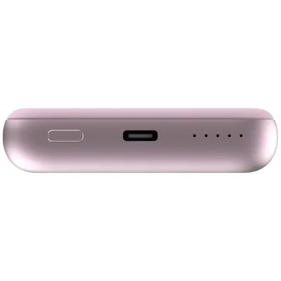 Външна батерия Verbatim MCP-10PK 10000 mAh, USB-C PD 20W, магнитно безжично зареждане 15W, розова