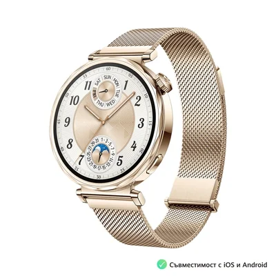 Смарт часовник Huawei Watch GT5 Jana-B19M 1.32" AMOLED 466x466 Gold Milanese