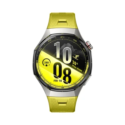 Смарт часовник HUAWEI Watch GT 7 Pro Atum-B49W, 1.47" дисплей, жълта флуороеластомерна каишка + Huawei Freebuds SE 4 ANC, бели
